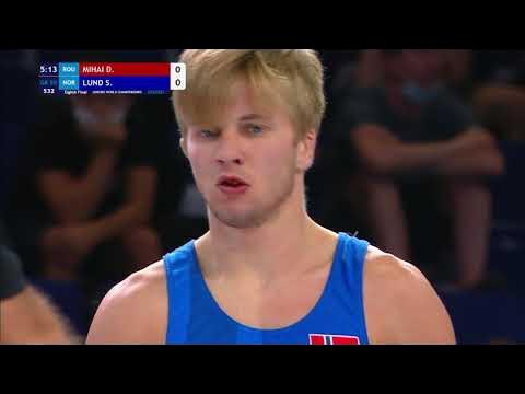 1/8 GR - 55 kg: D. MIHAI (ROU) v. S. LUND (NOR) background