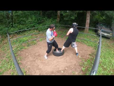 Fried Chicken gets beat up in the tire drill
