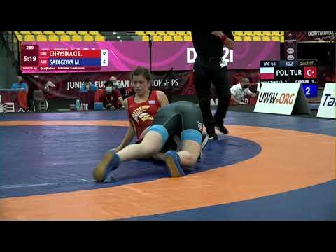 Qual. WW - 72 kg: E. CHRYSIKAKI (GRE) v. M. SADIGOVA (AZE) background