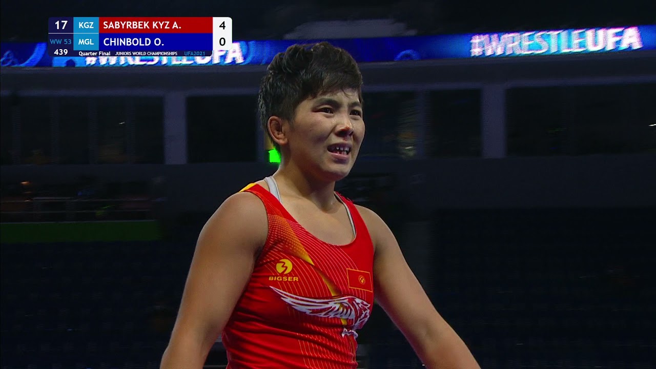 1/4 WW - 53 kg: A. SABYRBEK KYZ (KGZ) v. O. CHINBOLD (MGL) background
