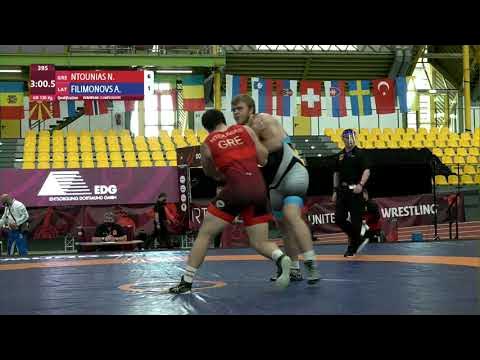 Qual. GR - 130 kg: N. NTOUNIAS (GRE) v. A. FILIMONOVS (LAT)