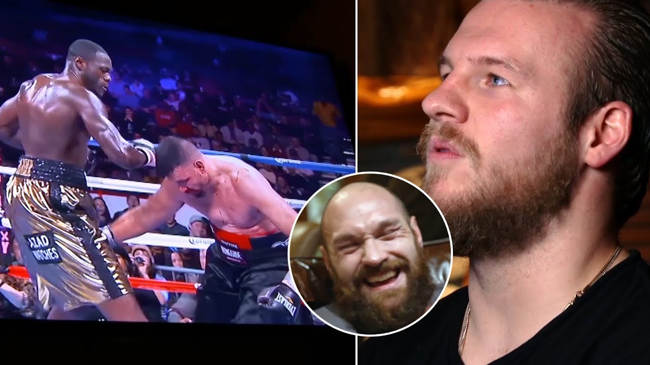 Team Fury watch Deontay Wilder's previous fights at their camp in Big Bear | No Filter Boxing background