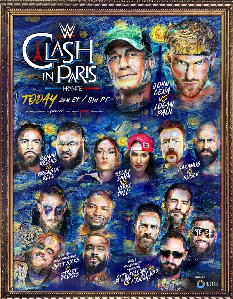 Becky Lynch helps Seth Rollins defeat CM Punk, LA Knight and Jey Uso | Clash in Paris | 8/31/25
