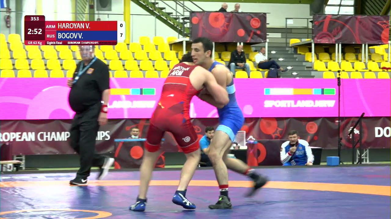 1/8 GR - 63 kg: V. HAROYAN (ARM) v. V. BOGOV (RUS) background