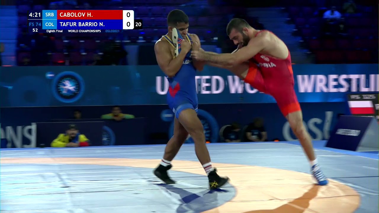 1/8 FS - 74 kg: H. CABOLOV (SRB) v. N. TAFUR BARRIO (COL)