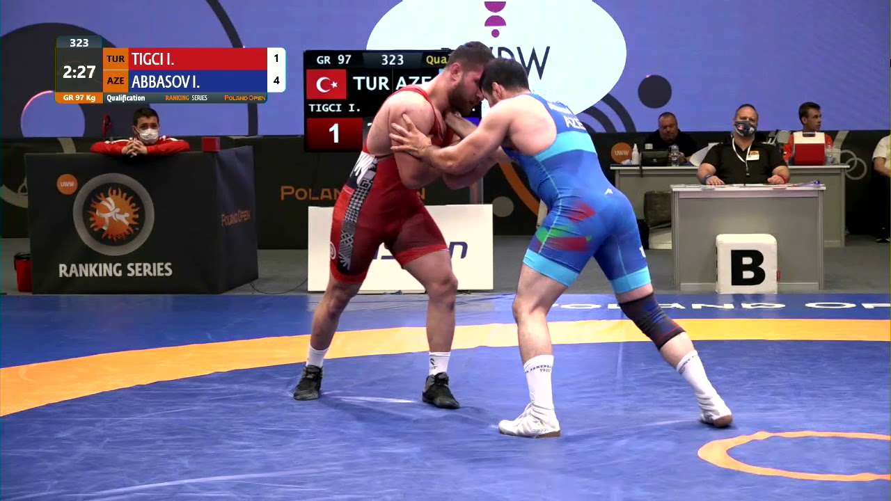 Qual. GR - 97 kg: I. TIGCI (TUR) v. I. ABBASOV (AZE) background