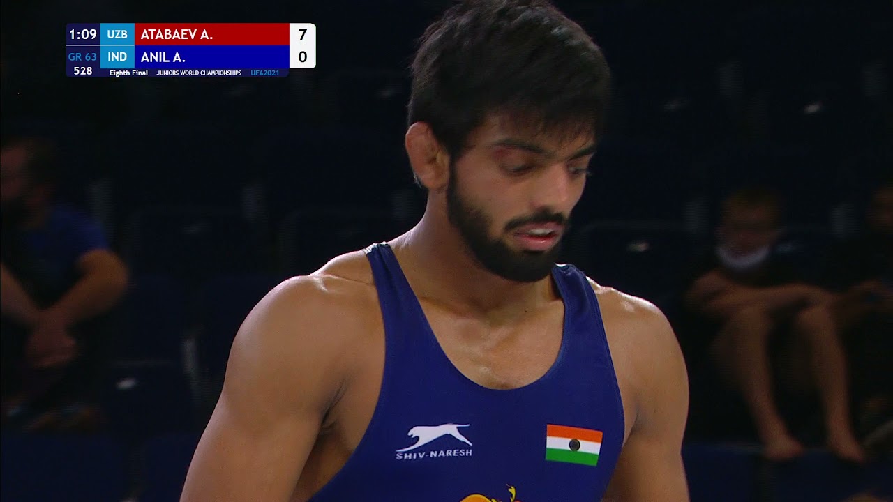 1/8 GR - 63 kg: A. ATABAEV (UZB) v. A. ANIL (IND)