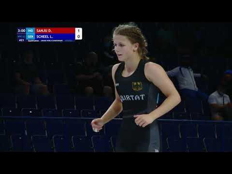 Qual. WW - 62 kg: D. SANJU (IND) v. L. SCHEEL (GER) background