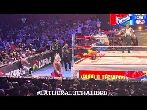 Se arma la “chida” entre Valiente, Zandokan Jr, Esfinge y Star Jr en un “toma y daca” background