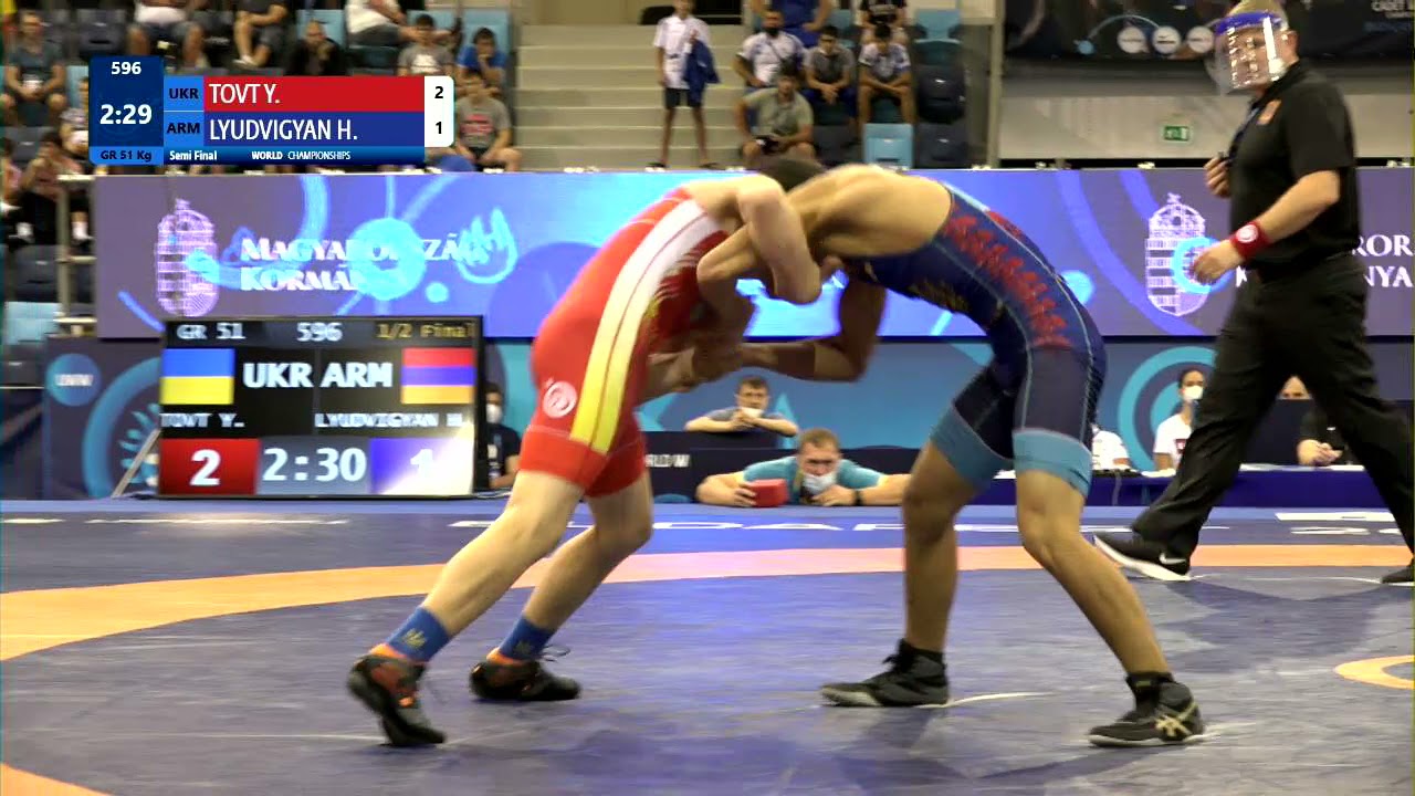 1/2 GR - 51 kg: Y. TOVT (UKR) v. H. LYUDVIGYAN (ARM)