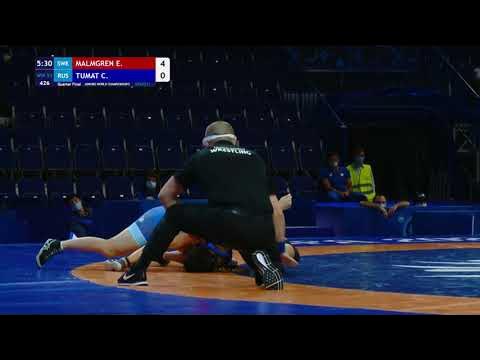 1/4 WW - 53 kg: E. MALMGREN (SWE) v. C. TUMAT (RUS)