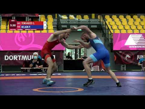 GOLD GR - 55 kg: G. TOKHADZE (GEO) v. P. BELKIN (RUS) background
