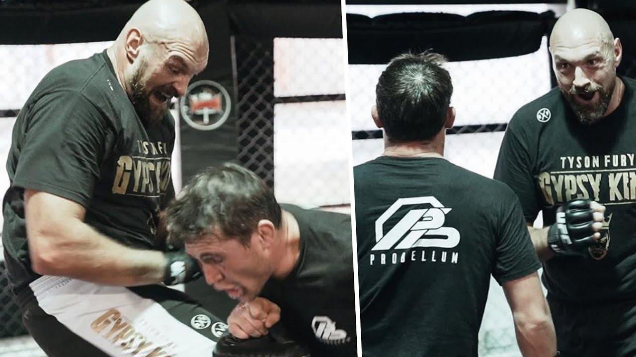 Elbows and knees! Tyson Fury trains UFC with Darren Till and looks like a beast 💥