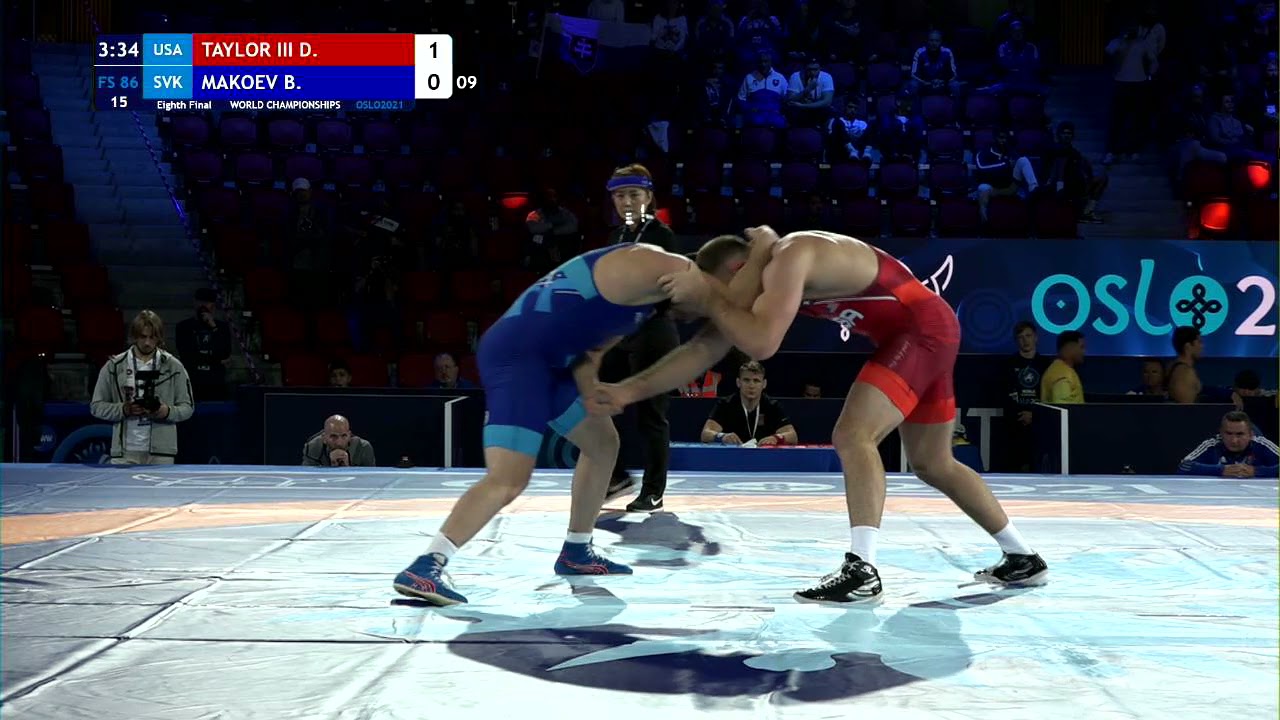 1/8 FS - 86 kg: D. TAYLOR III (USA) v. B. MAKOEV (SVK)