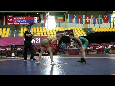 1/4 WW - 59 kg: A. NYGREN (SWE) v. I. DANTAITE (LTU) background
