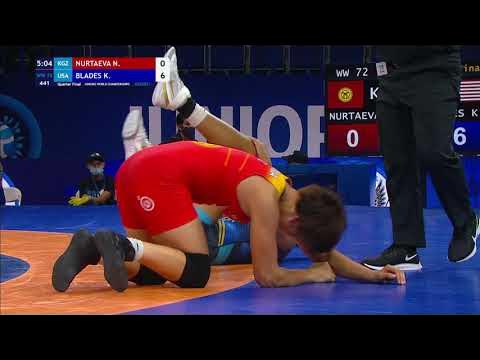1/4 WW - 72 kg: N. NURTAEVA (KGZ) v. K. BLADES (USA) background