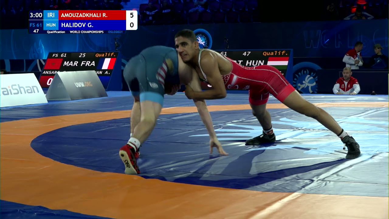 Qual. FS - 61 kg: R. AMOUZADKHALI (IRI) v. G. HALIDOV (HUN)