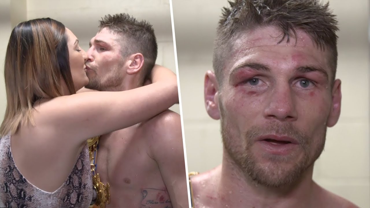 Amazing! Emotional moment British champion is greeted by his wife backstage background