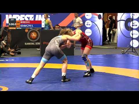 1/2 WW - 53 kg: K. BEREZA (UKR) v. K. KRAWCZYK (POL)