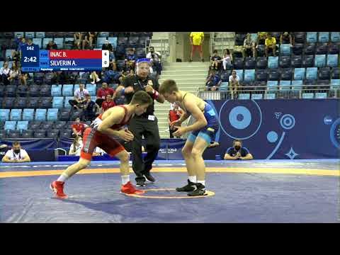 Repechage GR - 55 kg: B. INAC (TUR) v. A. SILVERIN (SWE) background