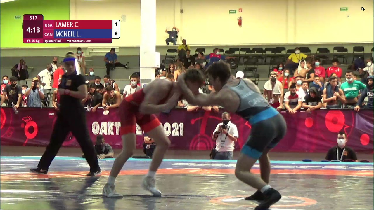 1/4 FS - 65 kg: C. LAMER (USA) v. L. MCNEIL (CAN) background