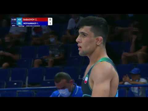 Repechage GR - 63 kg: Z. BABASHOV (AZE) v. I. MOHAMMADI (IRI) background
