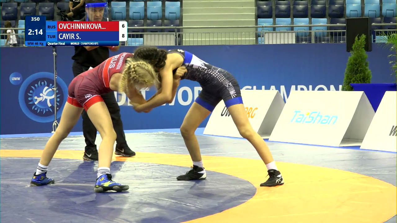1/4 WW - 46 kg: O. OVCHINNIKOVA (RUS) v. S. CAYIR (TUR) background