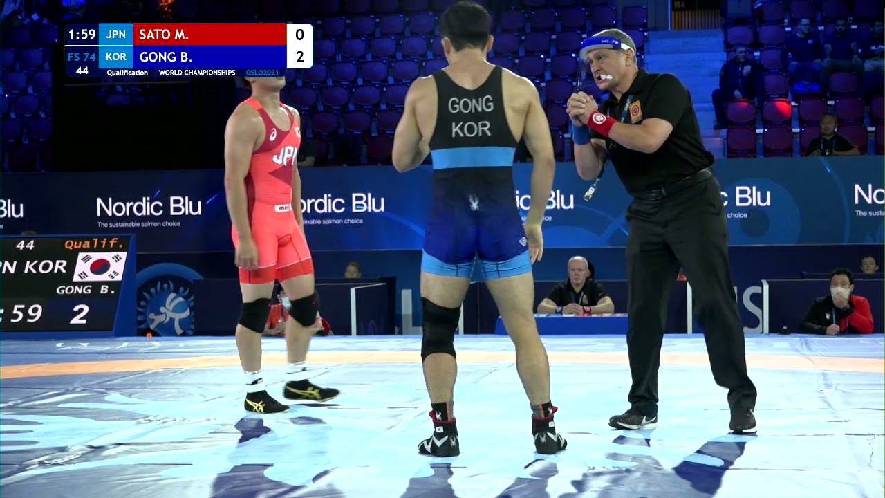 Qual. FS - 74 kg: M. SATO (JPN) v. B. GONG (KOR)