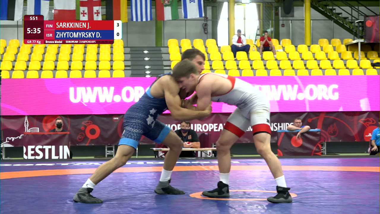 BRONZE GR - 77 kg: J. SARKKINEN (FIN) v. D. ZHYTOMYRSKY (ISR)