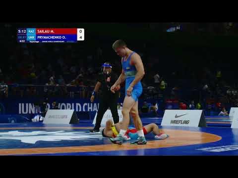 Repechage GR - 87 kg: M. SAILAU (KAZ) v. O. PRYMACHENKO (UKR)