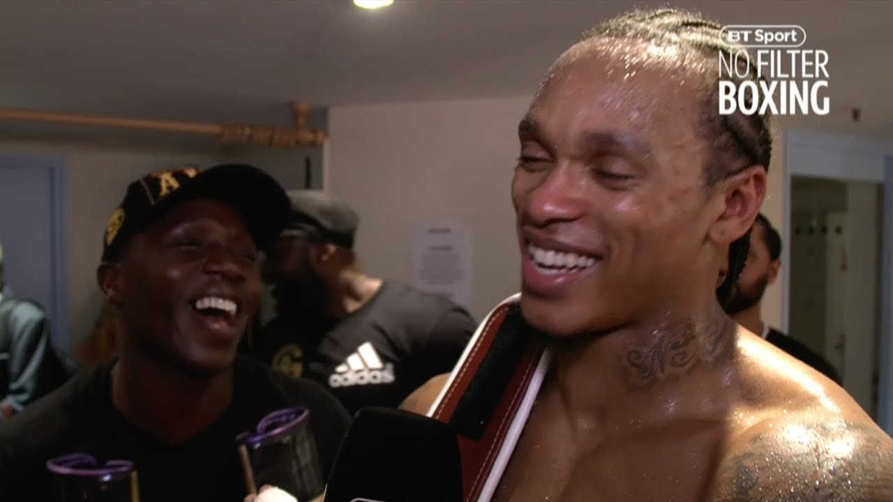 😂 Anthony Yarde roasts trainer Tunde Ajayi during backstage interview background