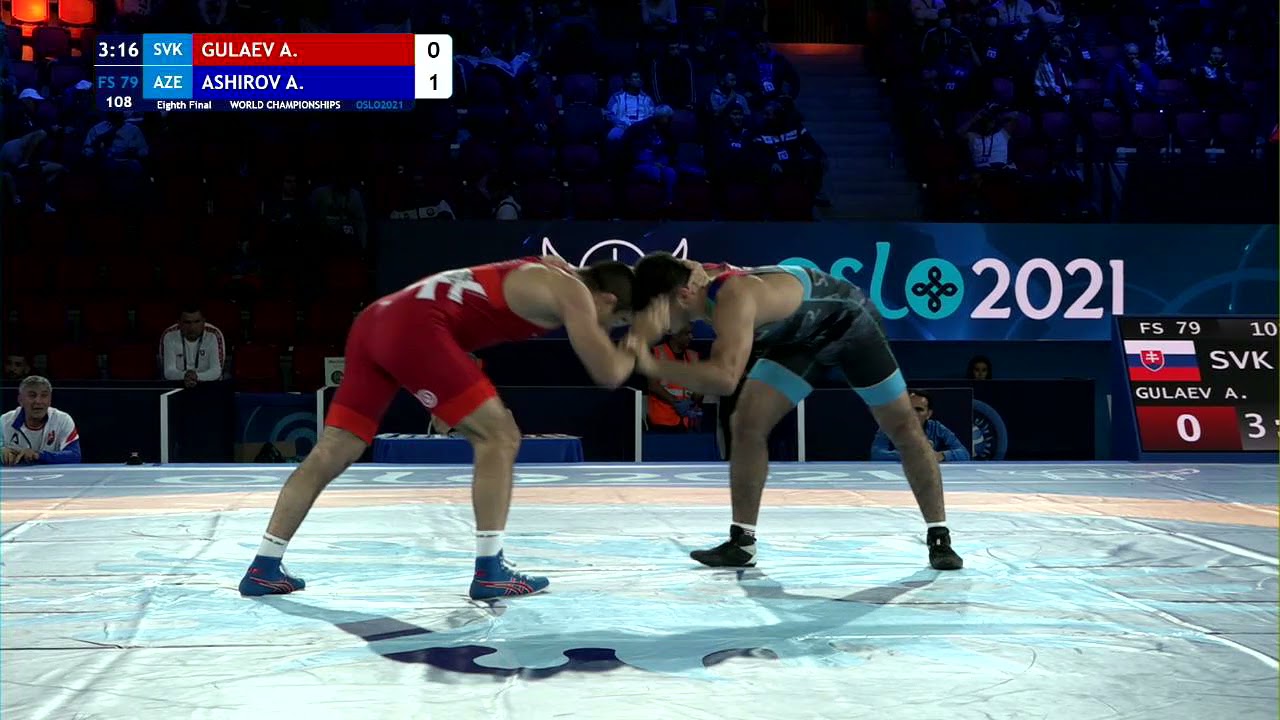 1/8 FS - 79 kg: A. GULAEV (SVK) v. A. ASHIROV (AZE) background