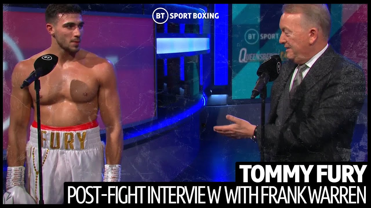 'I wish Molly-Mae Hague was here' - Tommy Fury and Frank Warren speak after Krajevskij win