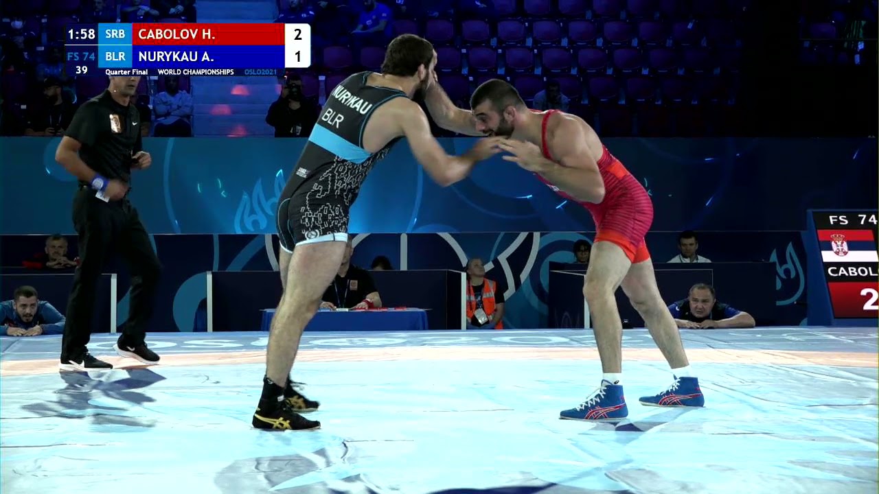 1/4 FS - 74 kg: H. CABOLOV (SRB) v. A. NURYKAU (BLR)