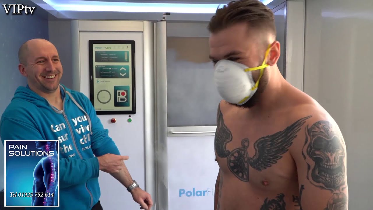 VIPtv visit Pain Solutions in Lymm for a cryo chamber session