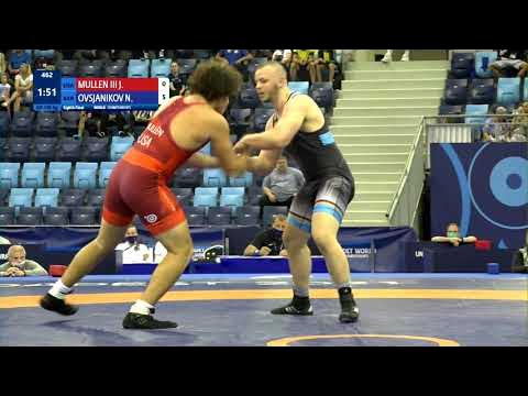 1/8 GR - 110 kg: J. MULLEN III (USA) v. N. OVSJANIKOV (GER)