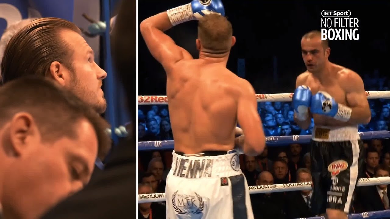 Corner Cam: What Ben Davison said to Billy Joe Saunders during and after his fight background