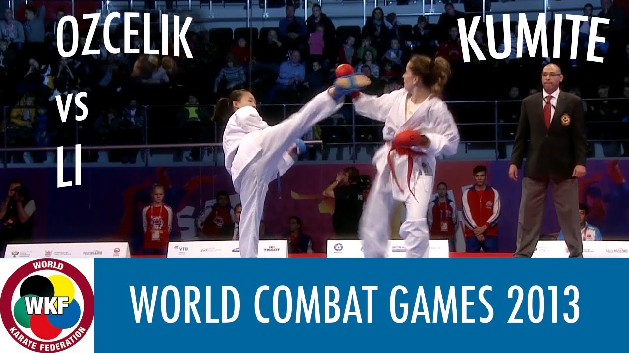 Karate Women's Kumite -50kg. OZCELIK vs LI. World Combat Games 2013 | WORLD KARATE FEDERATION