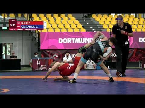 Repechage FS - 57 kg: S. BUCKO (SVK) v. G. GEGELASHVILI (GEO)