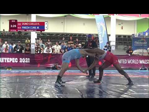 1/4 FS - 74 kg: H. DUNO COELLO (VEN) v. M. PINEDA CUNIL (GUA) background