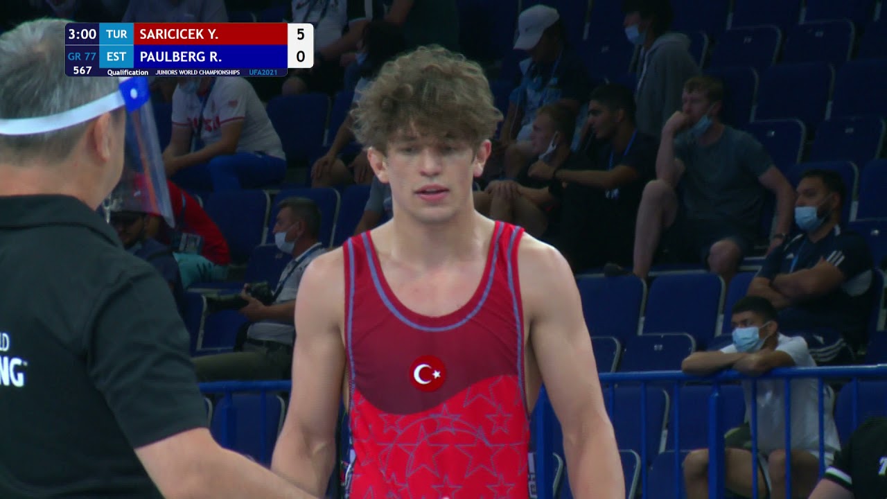 Qual. GR - 77 kg: Y. SARICICEK (TUR) v. R. PAULBERG (EST) background