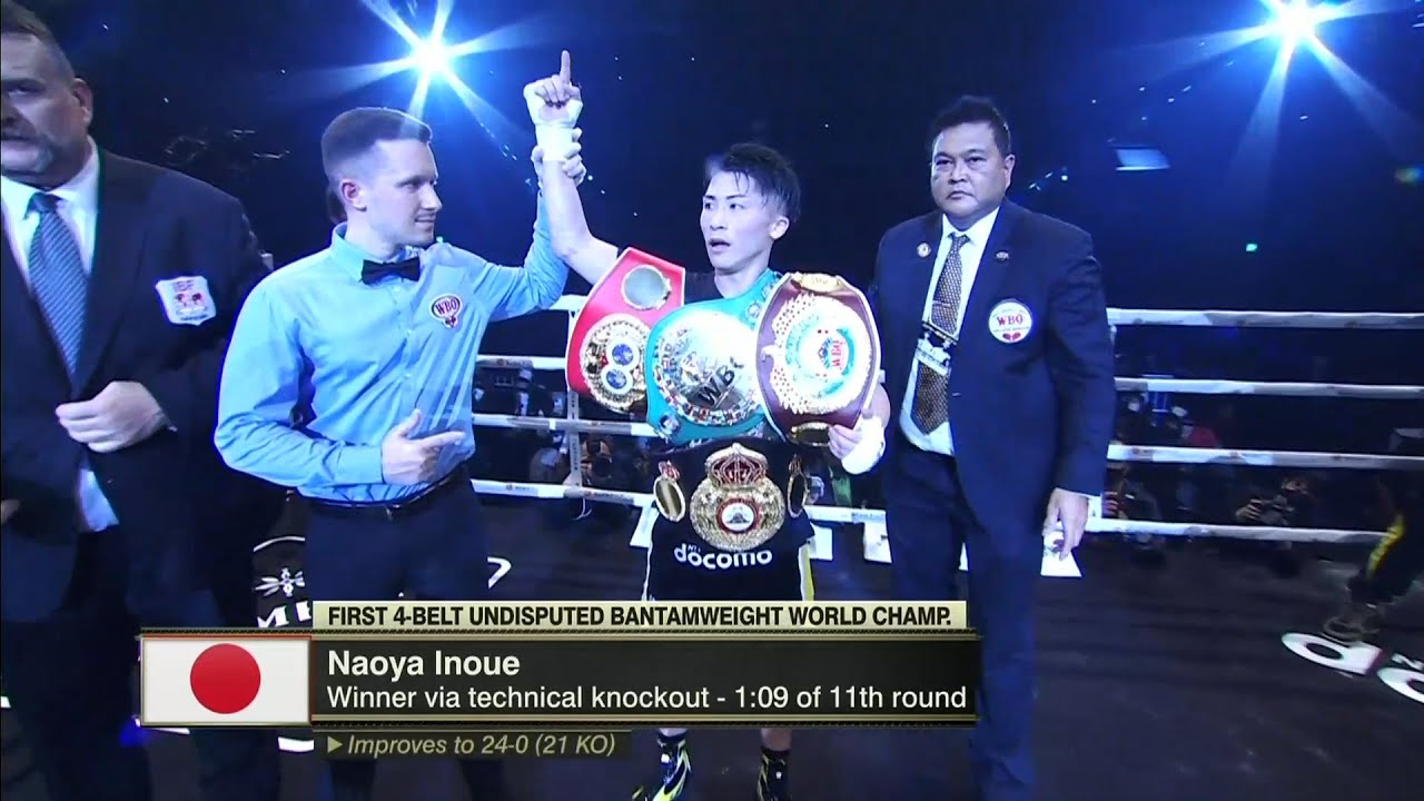 Naoya Inoue Reacts to Knocking Out Paul Butler and Becoming Undisputed Champion background