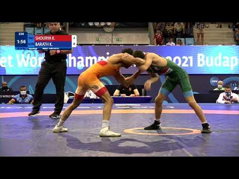 Repechage FS - 45 kg: K. SHOURYA (IND) v. K. BARATH (HUN) background