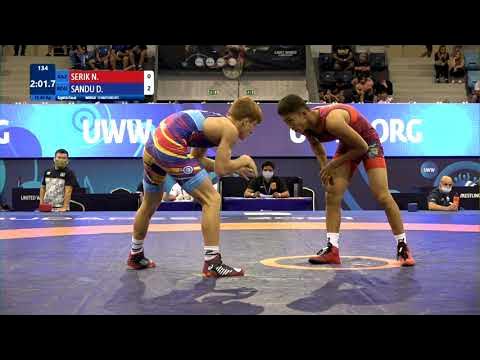 1/8 FS - 60 kg: N. SERIK (KAZ) v. D. SANDU (ROU)
