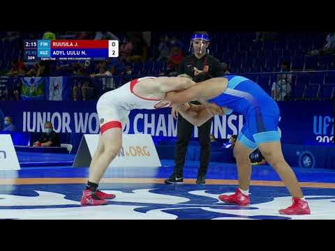 1/8 FS - 92 kg: J. RUUSILA (FIN) v. N. ADYL UULU (KGZ) background