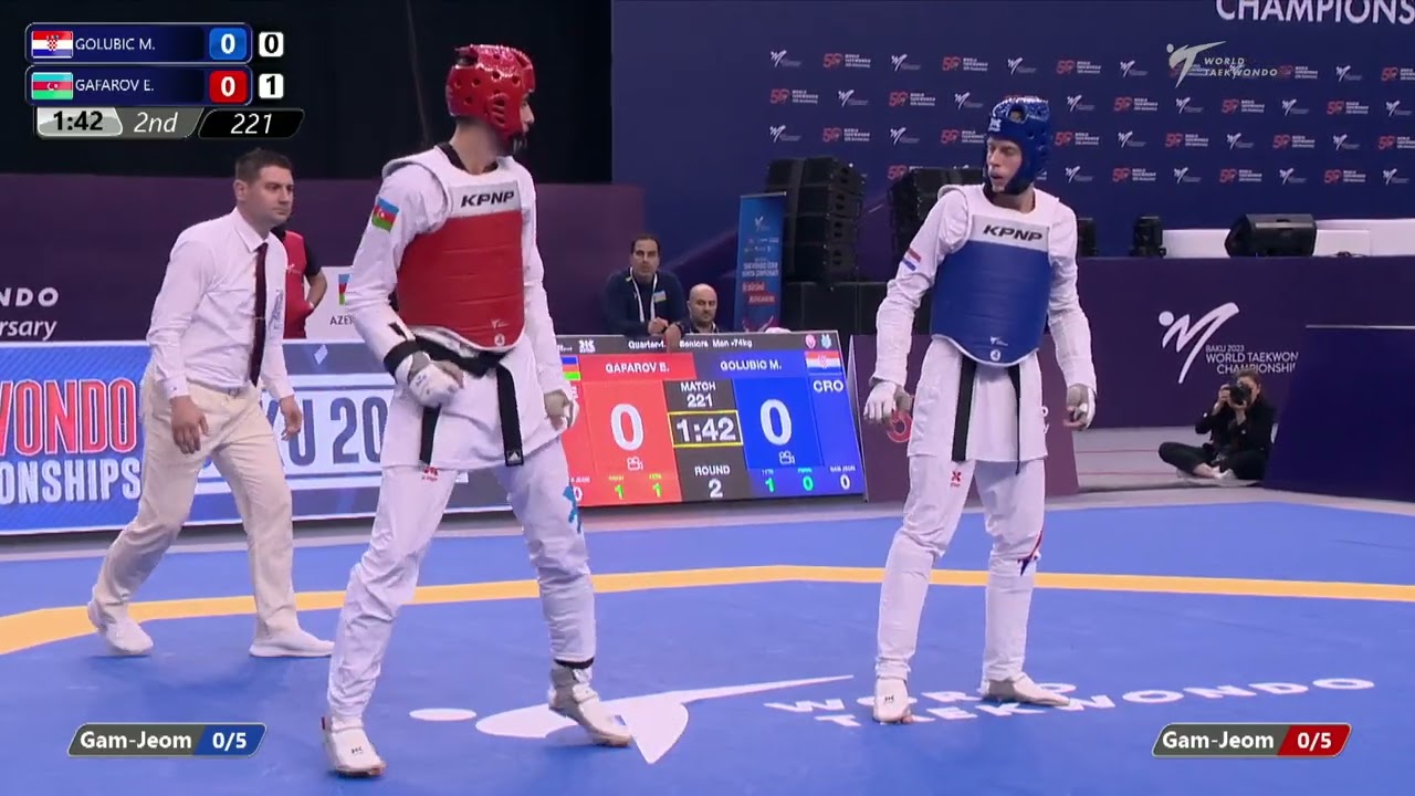 221 Quarter final Men 74kg CRO GOLUBIC M AZE GAFAROV E
