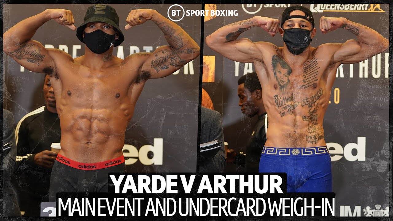 Anthony Yarde v Lyndon Arthur official weigh-in results background