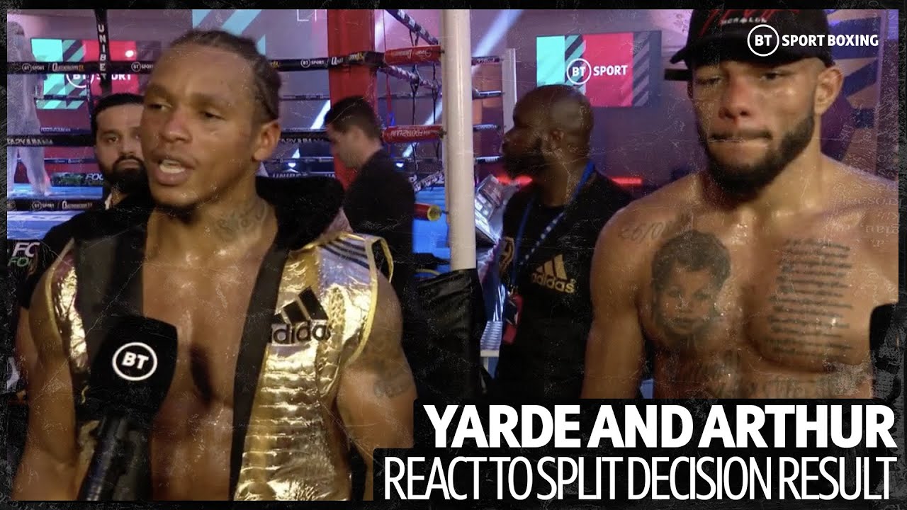 Anthony Yarde and Lyndon Arthur disagree on result during fiery joint post-fight interview