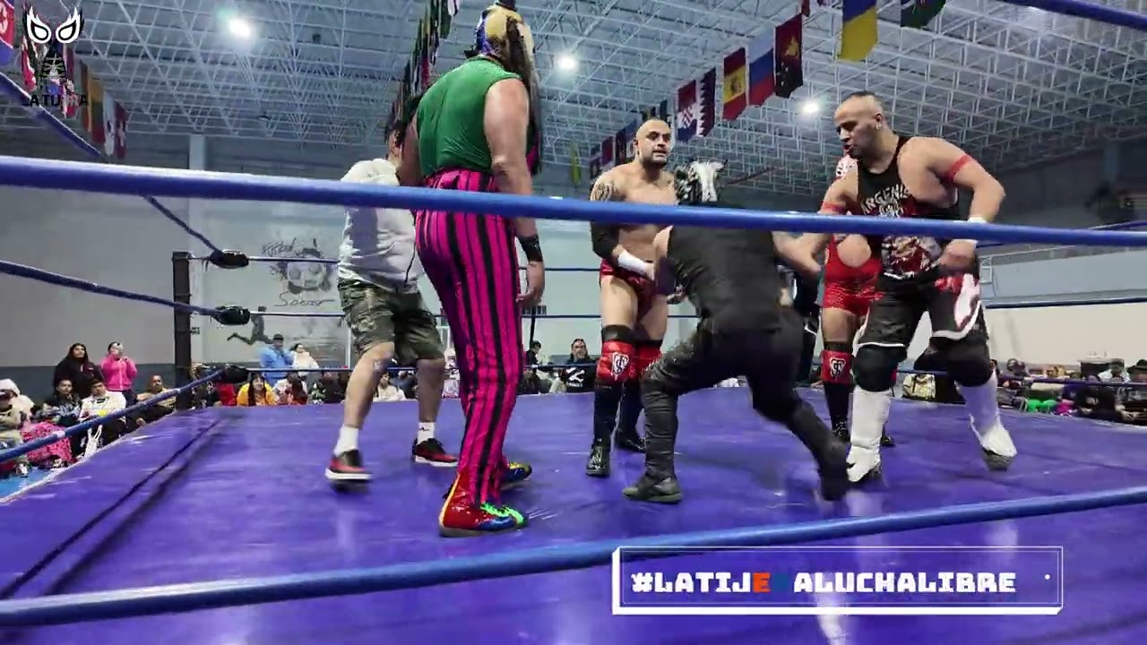 Lucha estelar Texano Jr y Súper Nova Vs Monsther Clown y Argenis Vs Dios del Inframundo y Aerostar background