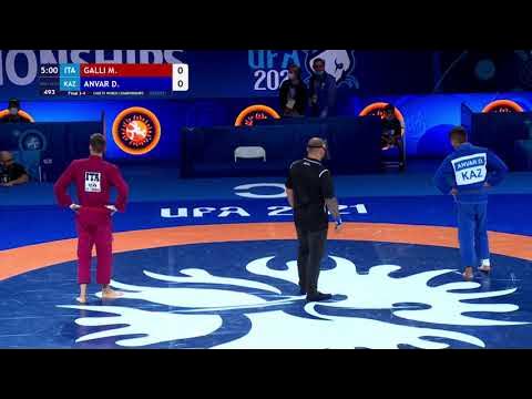 BRONZE Men's GP Gi - 63 kg: M. GALLI (ITA) v. D. ANVAR (KAZ) background